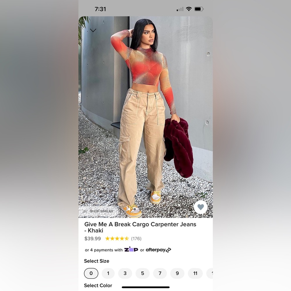 Give me a break carpenter cargo pants FS